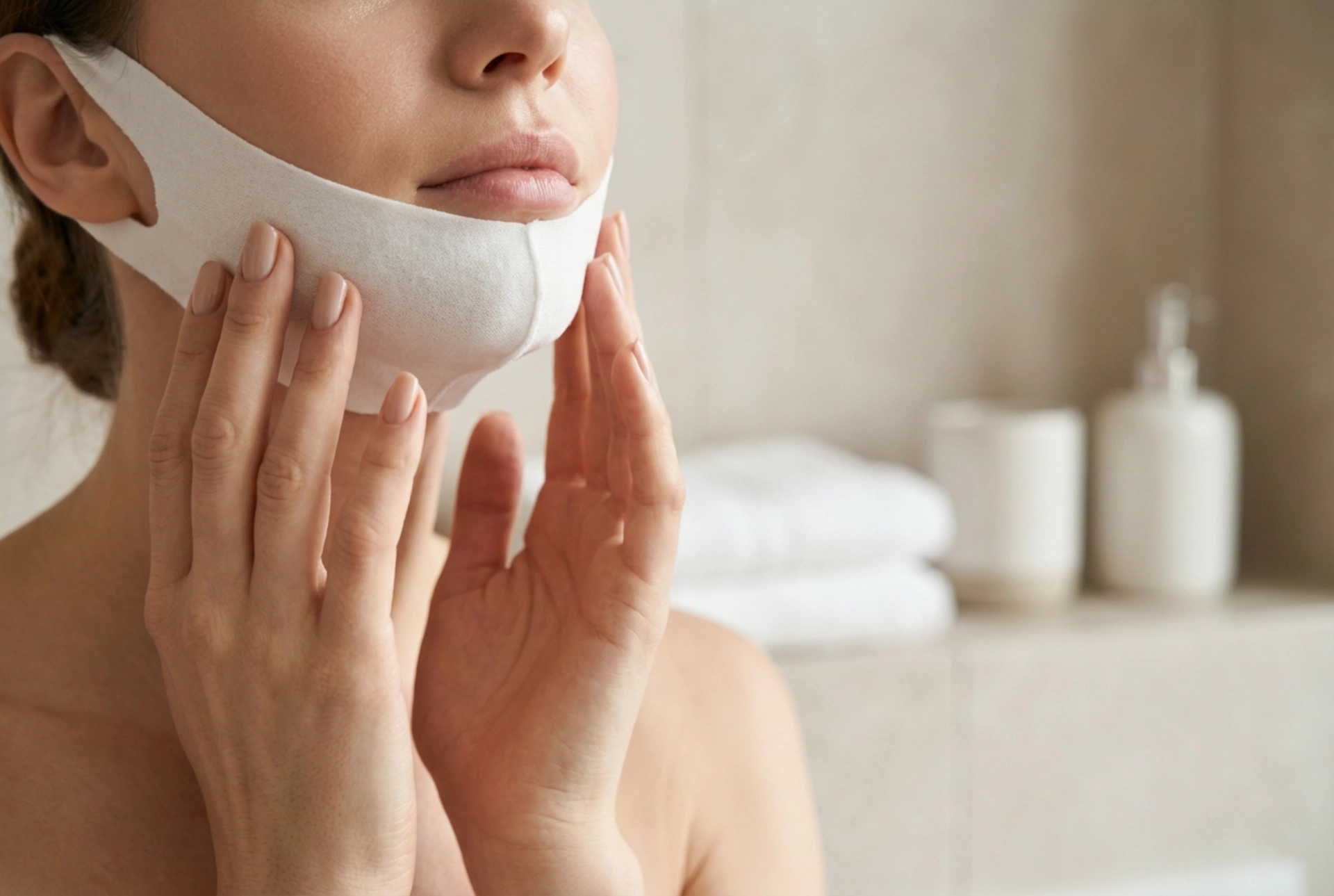 Лифтинг маска за брадичка: правилно поставяне и време на носене