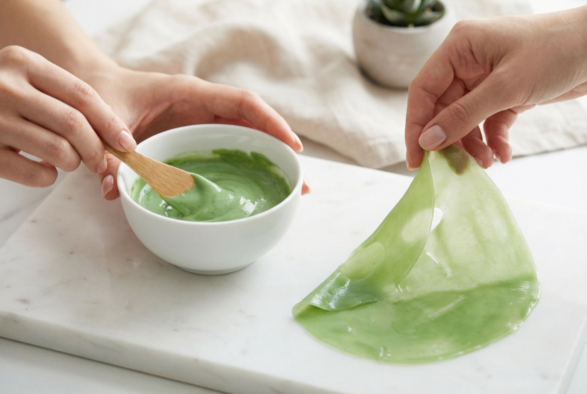 Алгинатна маска за лице: как се смесва, нанася и сваля на един пласт