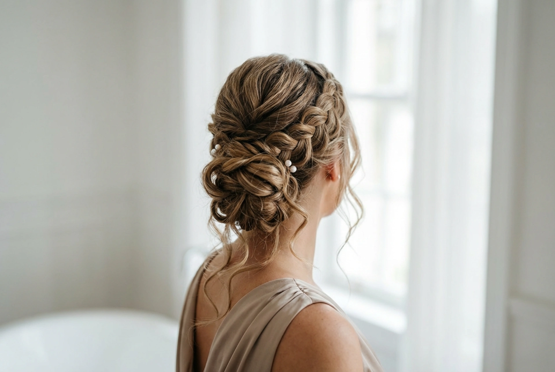 Прическа за кума: елегантност, издръжливост и съчетание с роклята