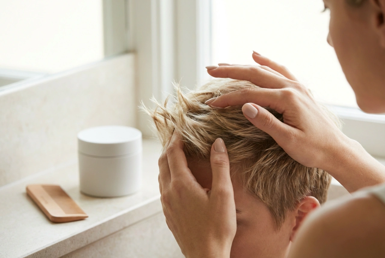 Как да стилизираме прическа тип „таралеж“: матов ефект и контрол на посоката