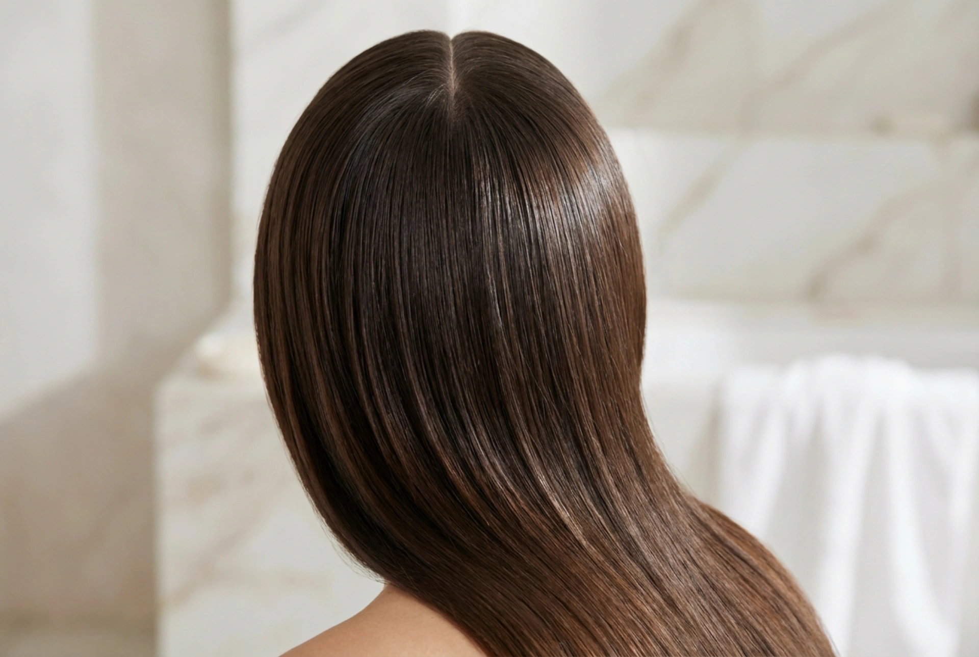 Симетрия и блясък: Прически с път по средата без хвърчаща коса