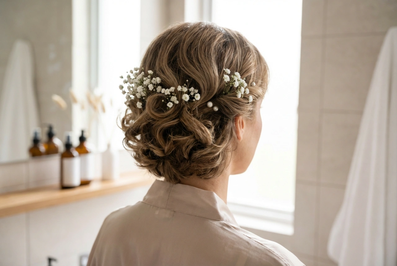 Къса коса за сватба: сватбени прически за къса коса стъпка по стъпка