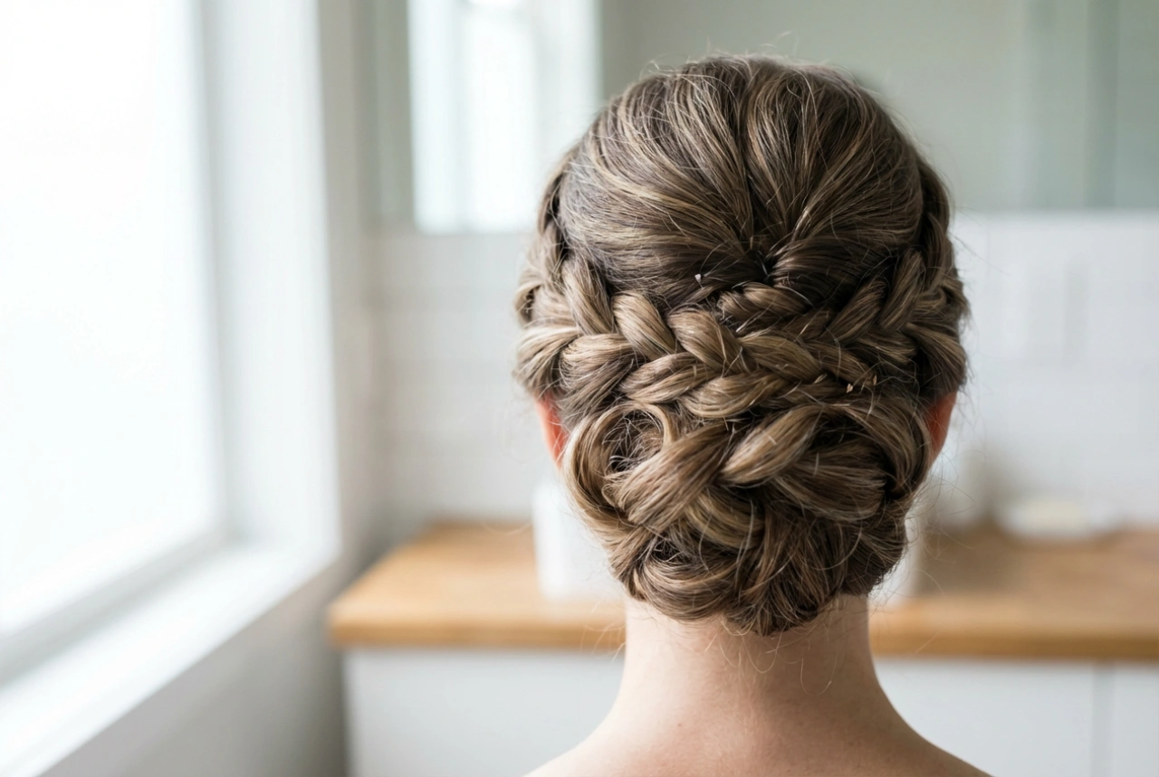 Дамски прически с вдигната коса за всяка дължина: елегантен кок, свободно усукване, сплитки