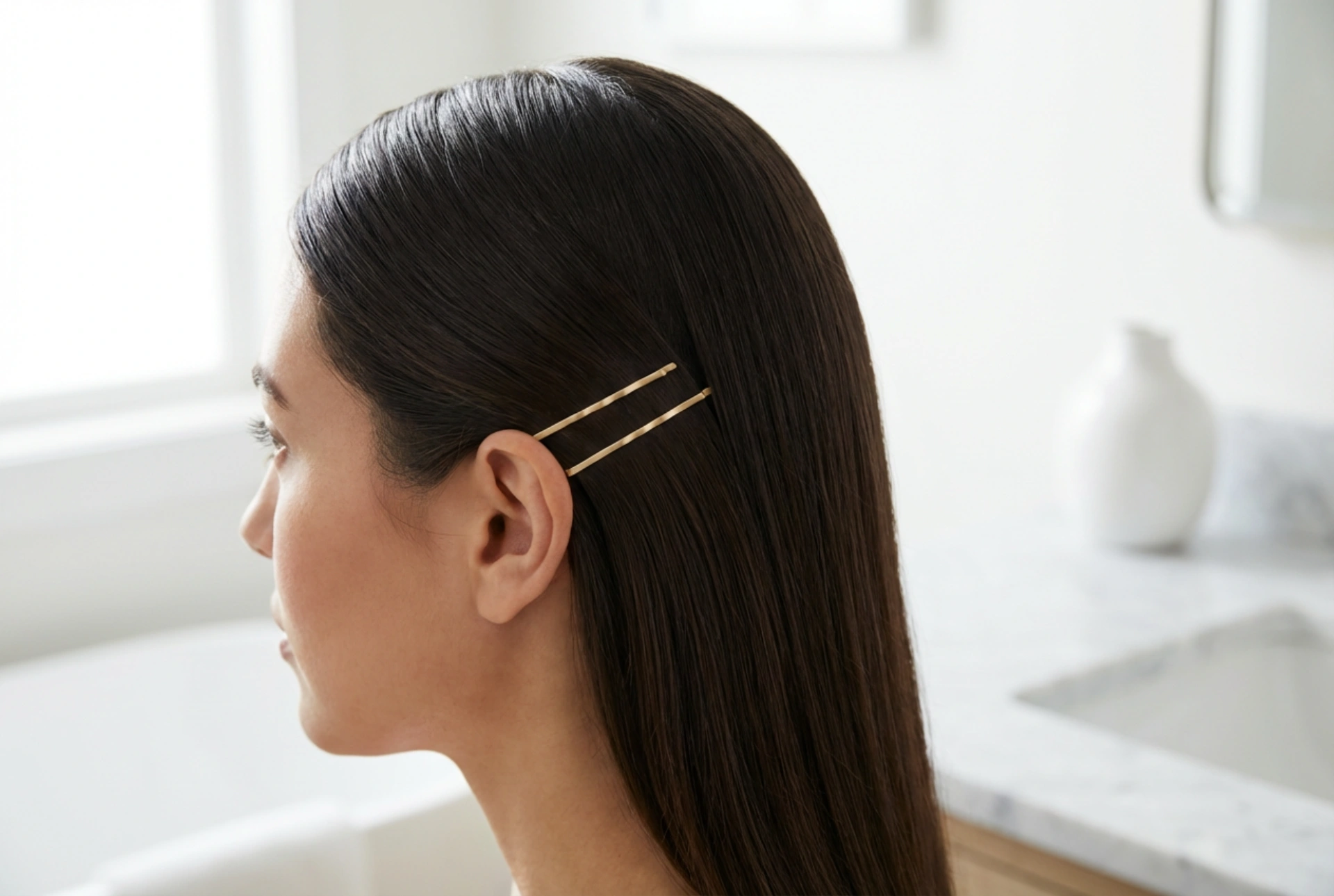 Дамска прическа зад ухото: елегантно оформяне с фиби и гел