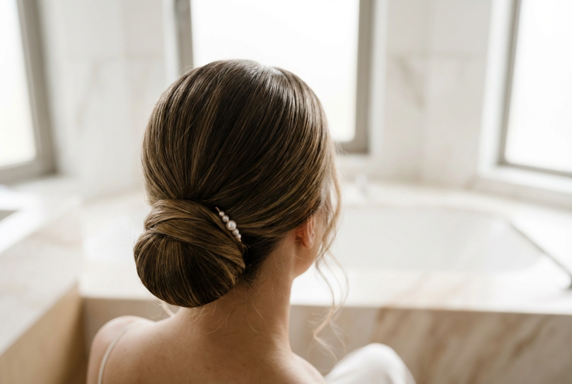 Сватбена прическа: нисък кок, гладък или романтичен стъпка по стъпка