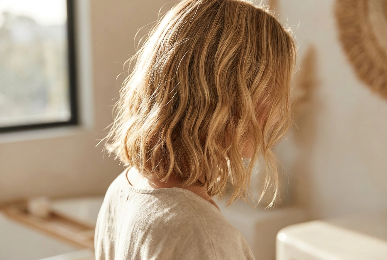 Сърфистка прическа в женски вариант: плажни вълни без топлина и с маша