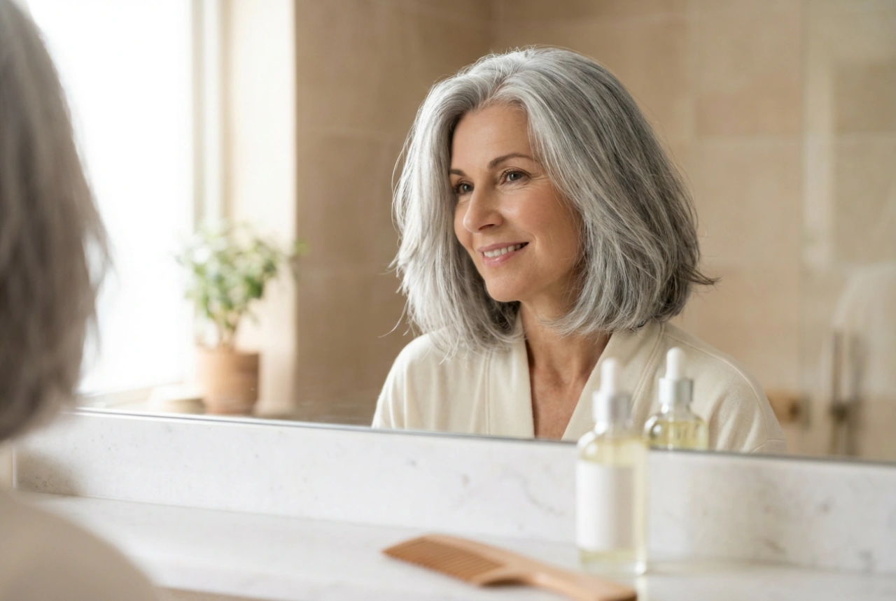 Сиви кичури с характер: прически за сива коса