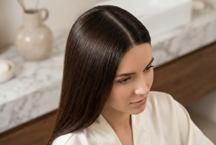 Прически с път: по средата, настрани и зигзаг без стърчащи коси