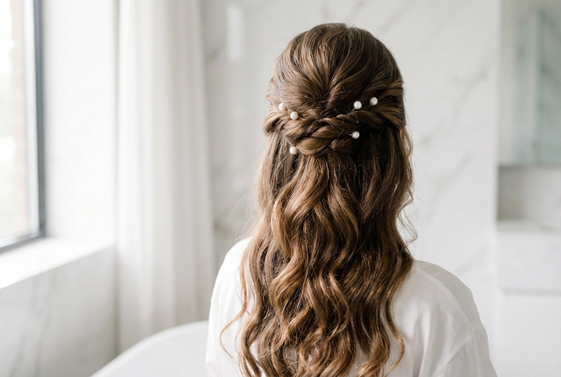 Сватбени прически за дълга коса: траен романтичен ефект стъпка по стъпка