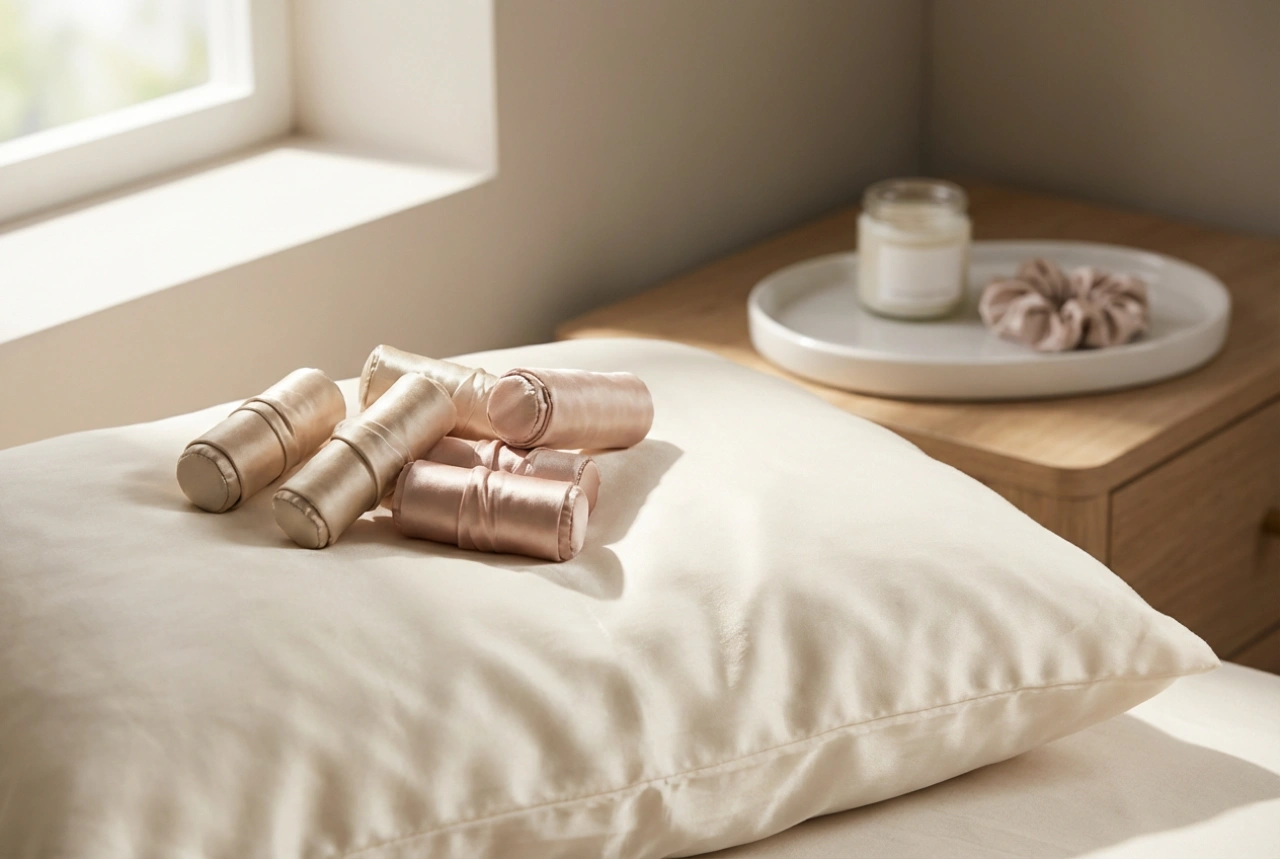 Копринени ролки за коса: как да ги изберем и използваме през нощта