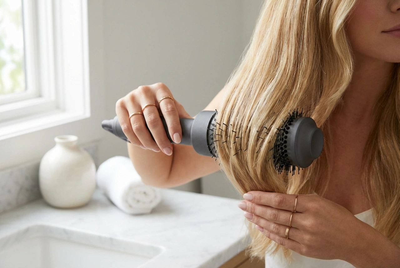 Сешоар-маша за коса: обем и изглаждане без класически сешоар