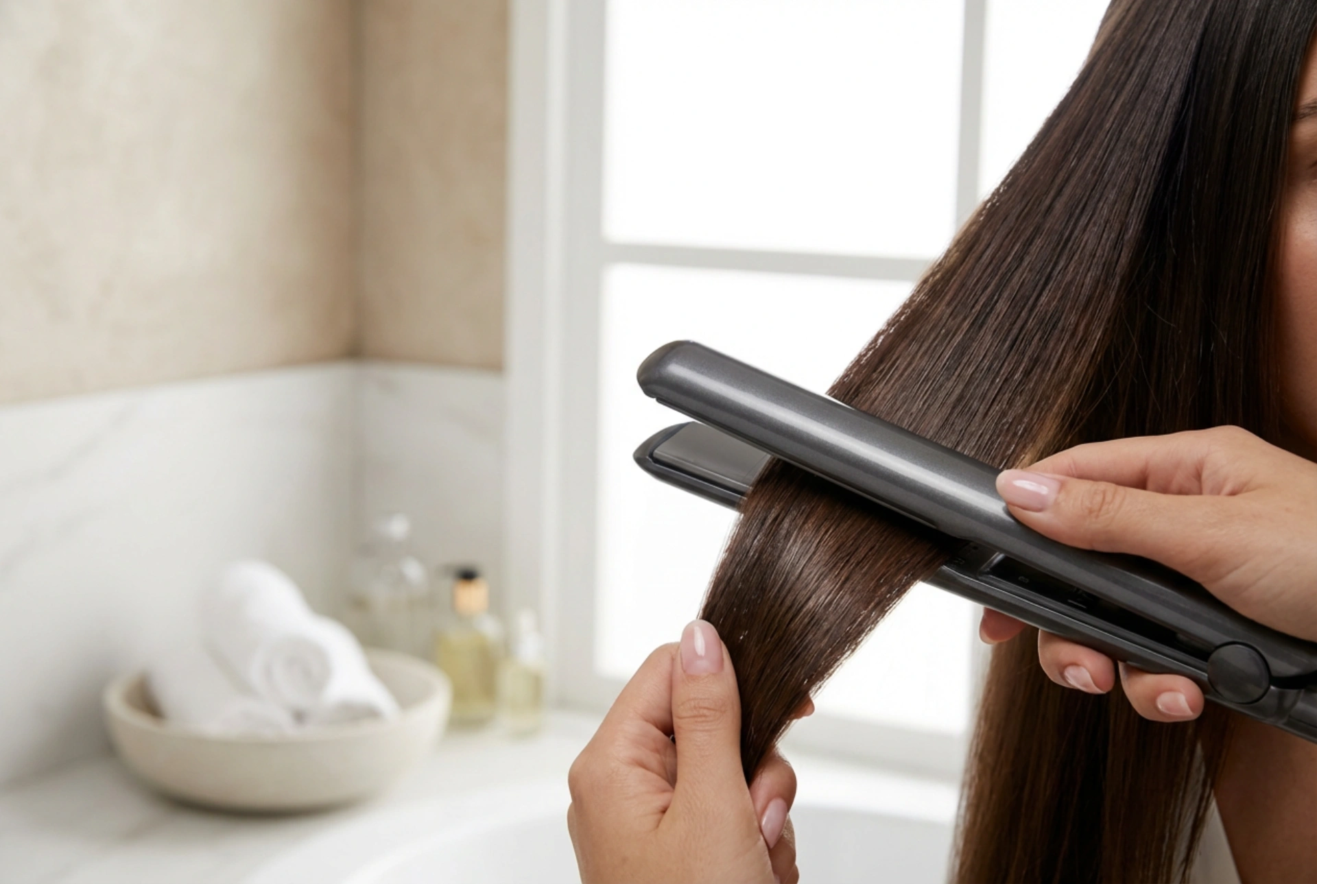 Титаниева преса с йонизация: гладка коса и траен ефект у дома