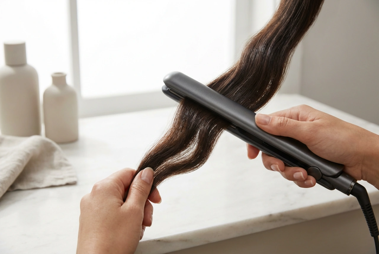 Небрежни вълни с преса: разделяне, оформяне и охлаждане на кичурите