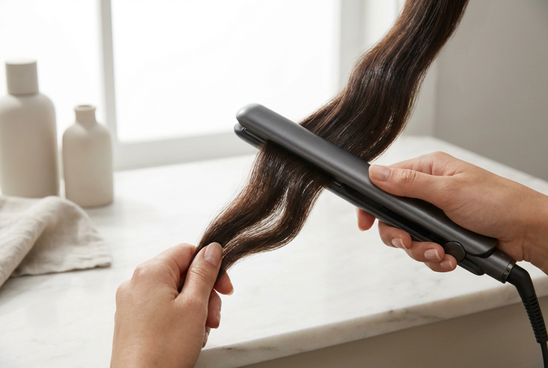 Небрежни вълни с преса: разделяне, оформяне и охлаждане на кичурите