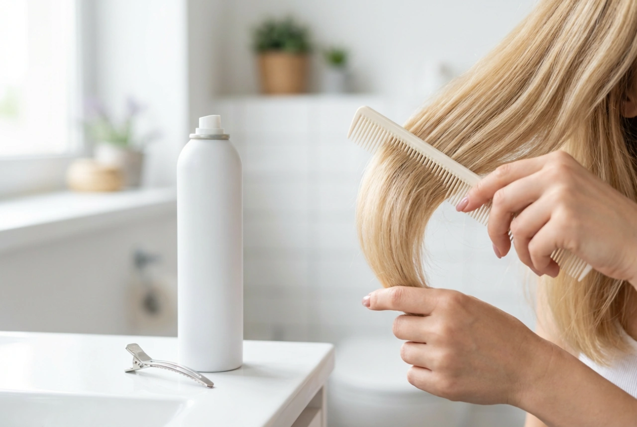 Тупиране стъпка по стъпка: гребен, сектори и фиксиращ спрей