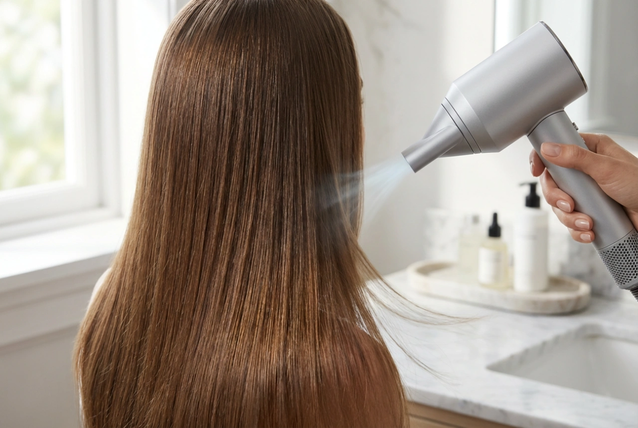 Как да използваме сешоар със студен въздух за по-добра фиксация