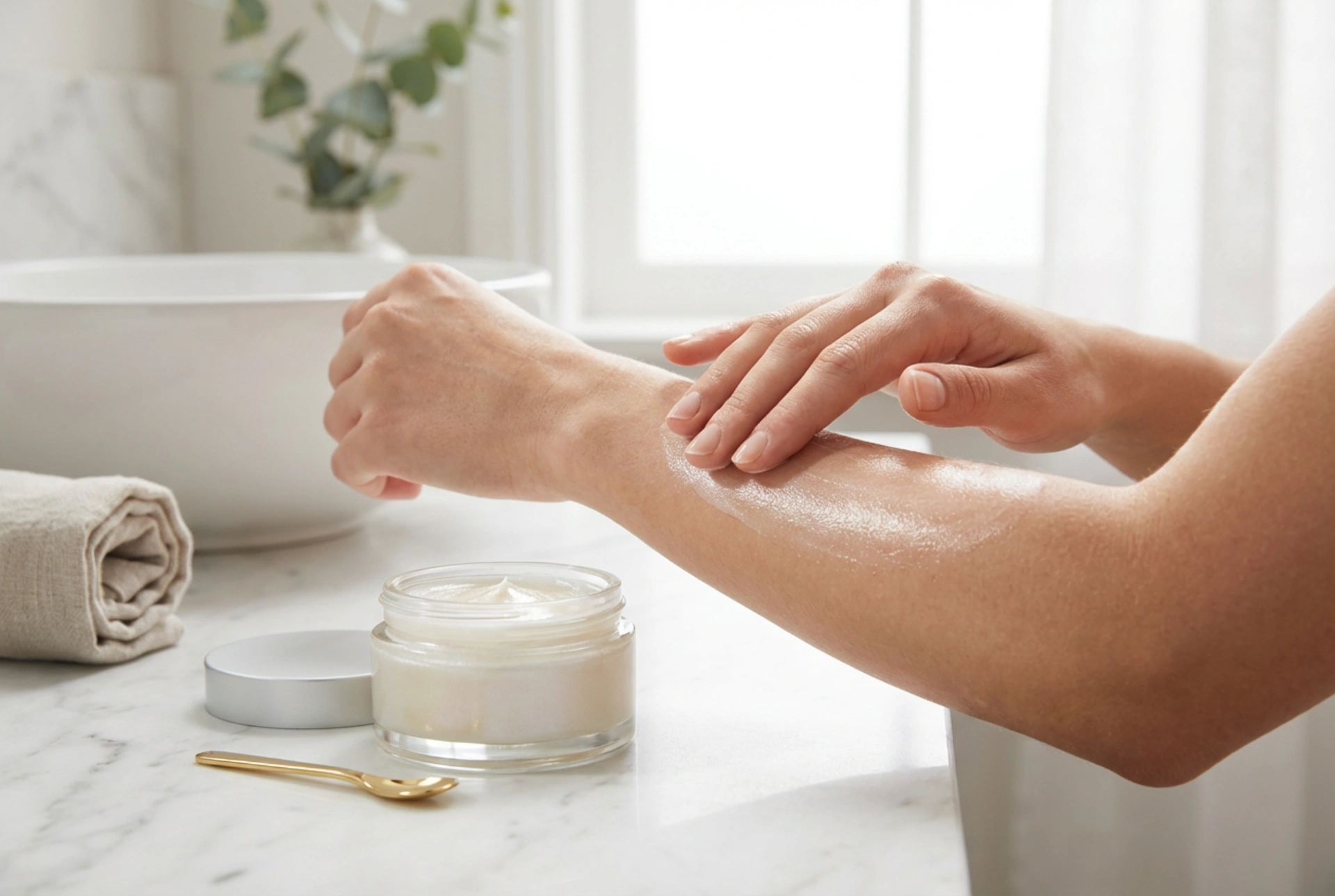 Балсам за тяло с брокат без ивици: нанасяне и ефекти