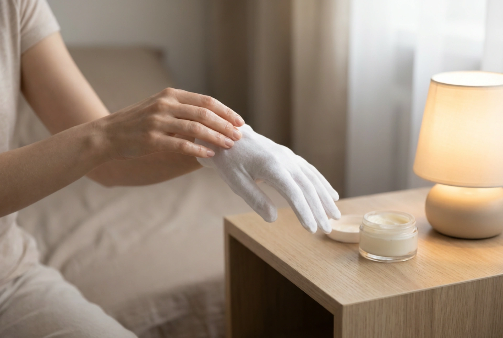 Използване на крем за напукани ръце през нощта: оклузия и ръкавици