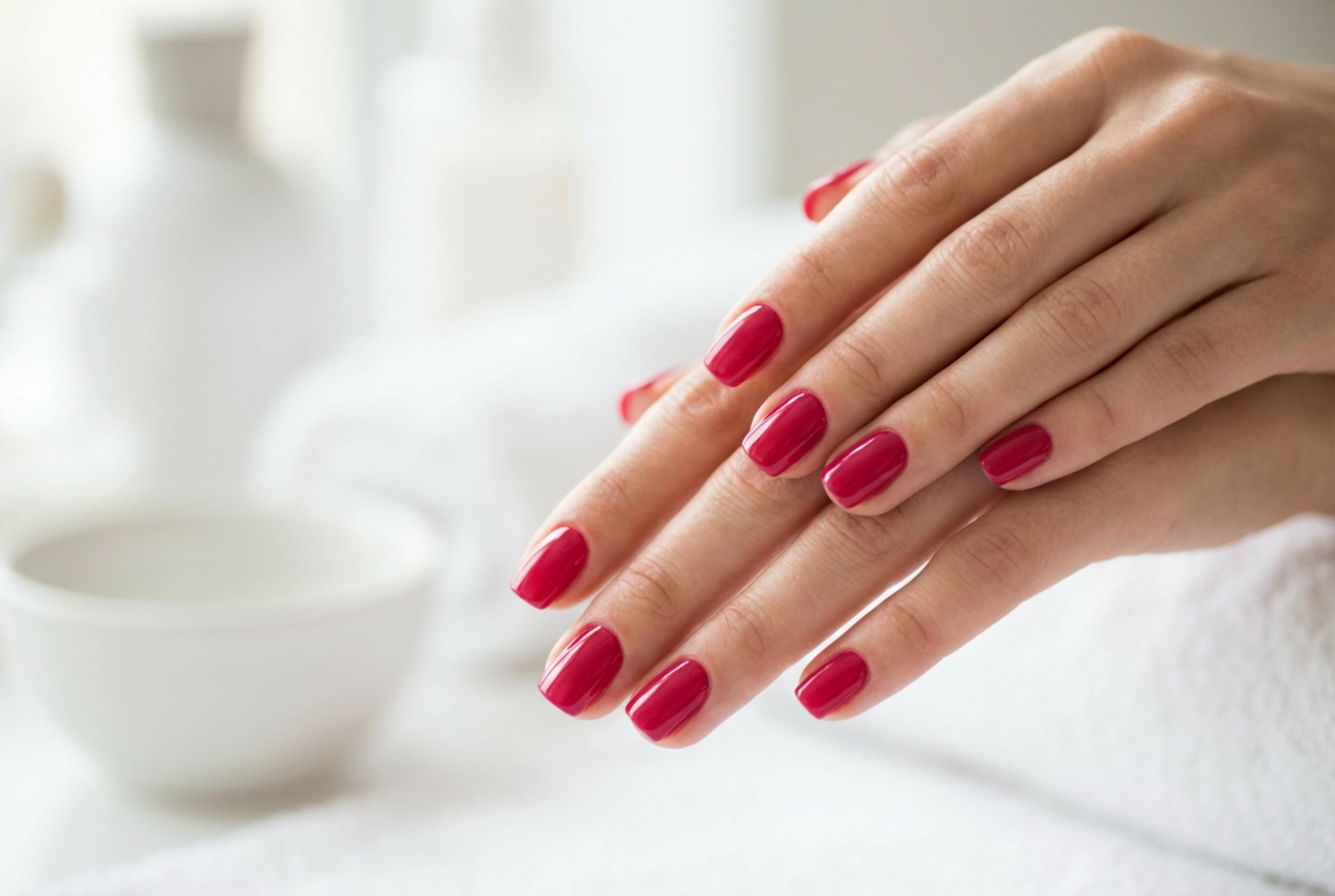 Малинов цвят на ноктите: как да лакирате равномерно и с блясък