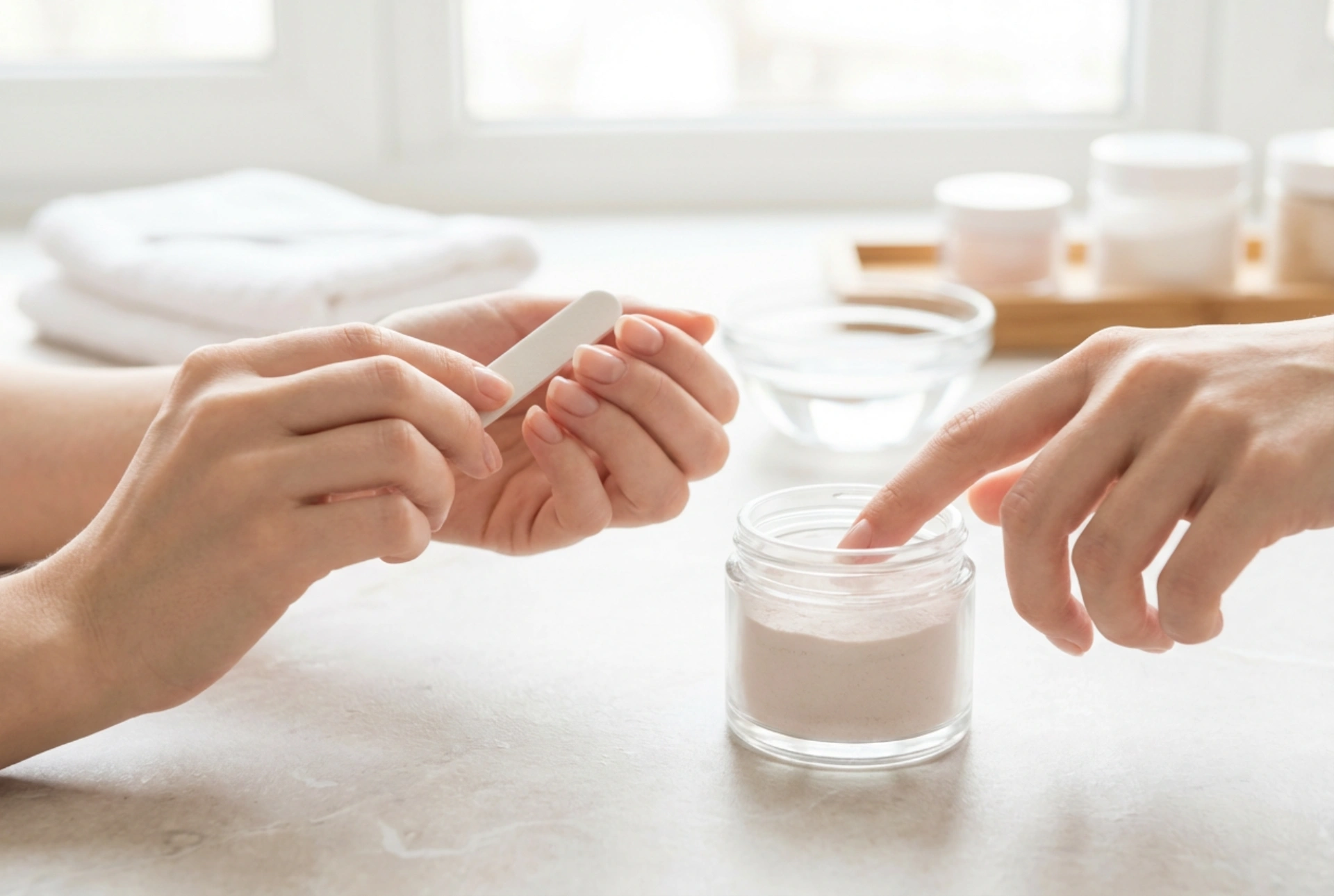 Титанов маникюр на практика: подготовка на нокътната плочка и потапяне