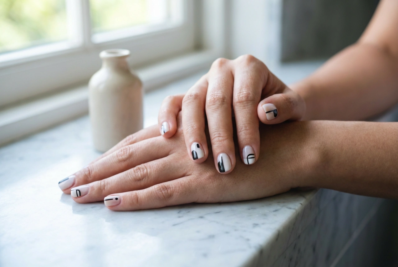 Бяло-черен маникюр: контрастни комбинации и прецизни линии