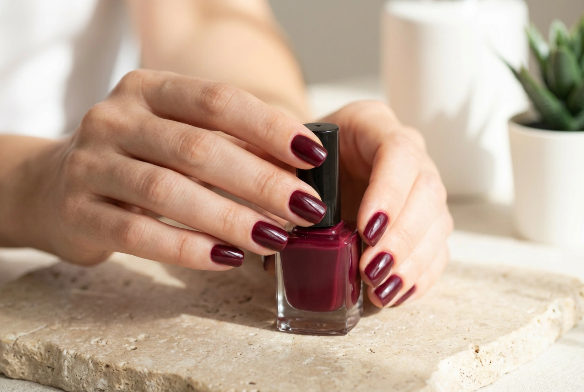 Бордо цвят на ноктите: как да изберем нюанс и да направим прецизен маникюр