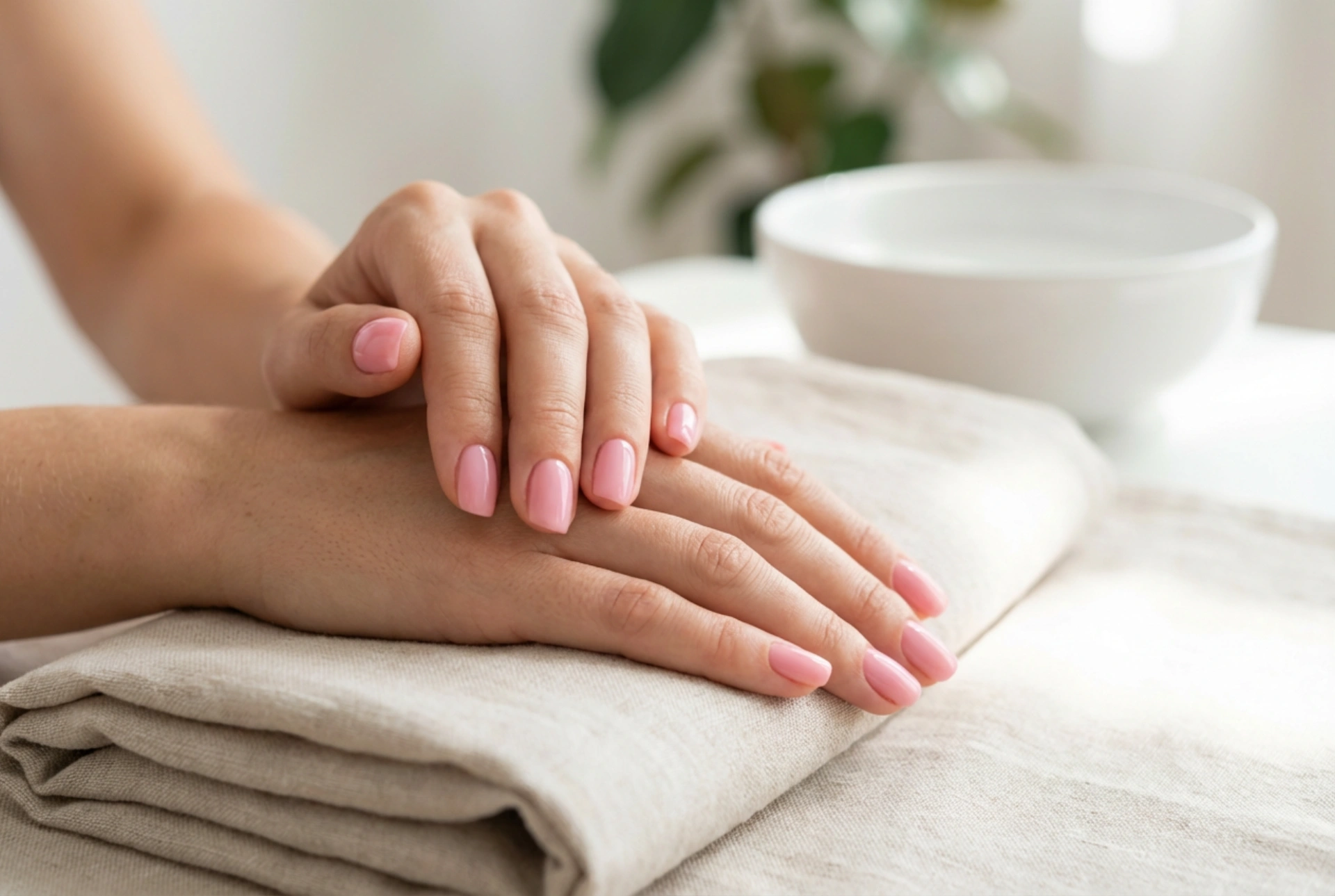 Хибриден маникюр: розови нокти стъпка по стъпка