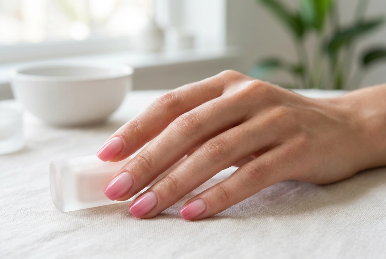 Как да си направим розов омбре маникюр без ивици: доказана техника