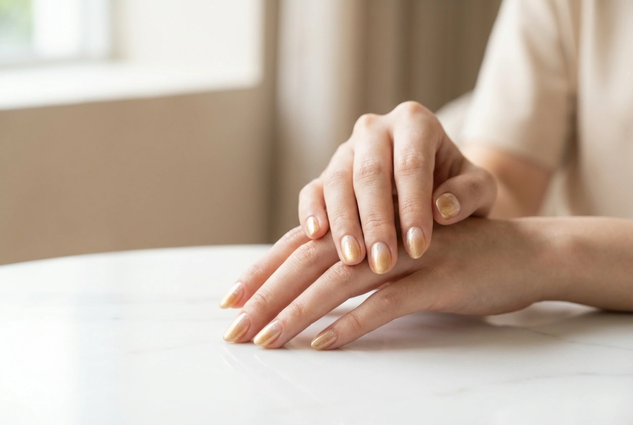 Златно омбре върху ноктите: как да го направите, за да изглежда елегантно