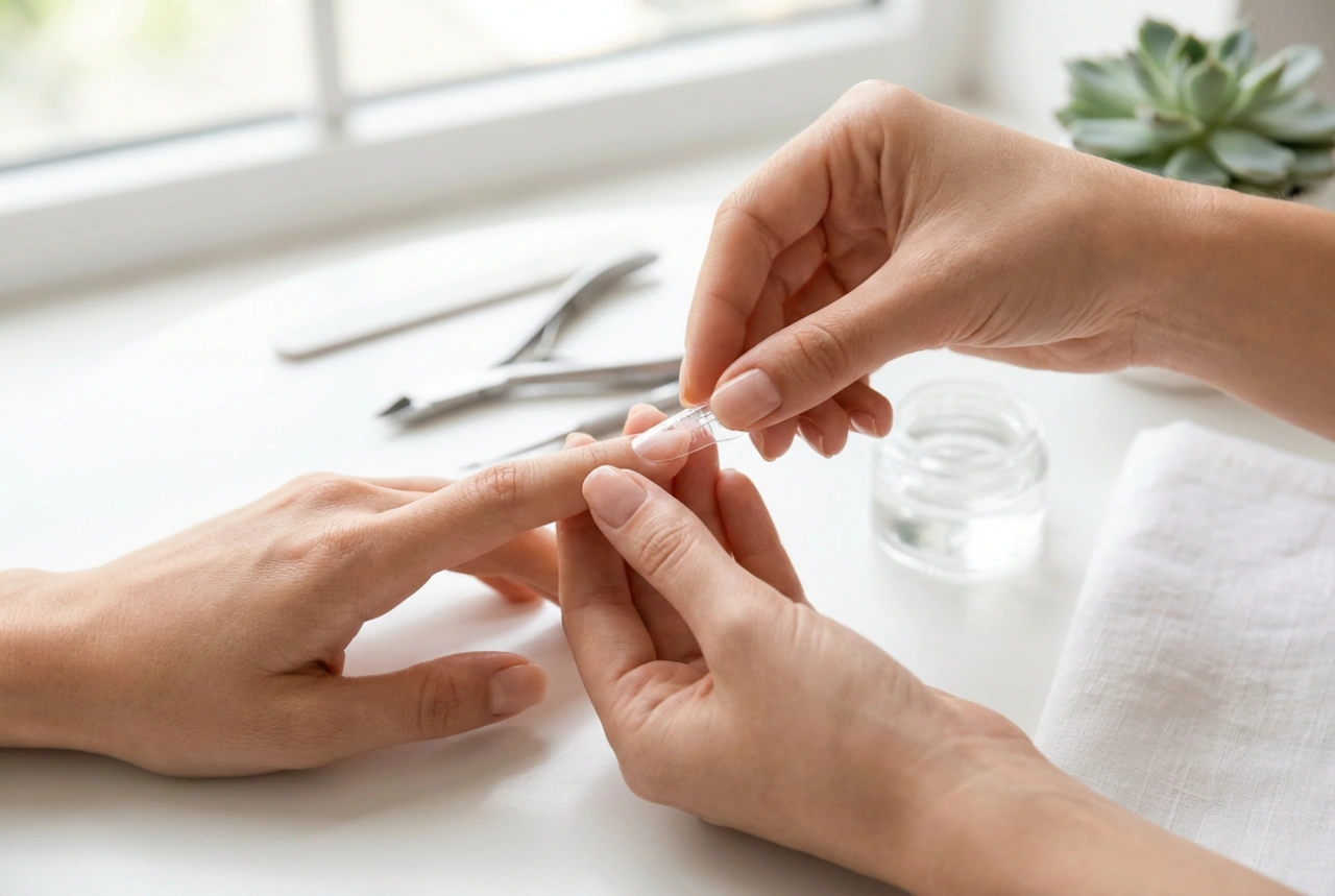 Горни форми за нокти: как да изберем размер, да притиснем и да оформим