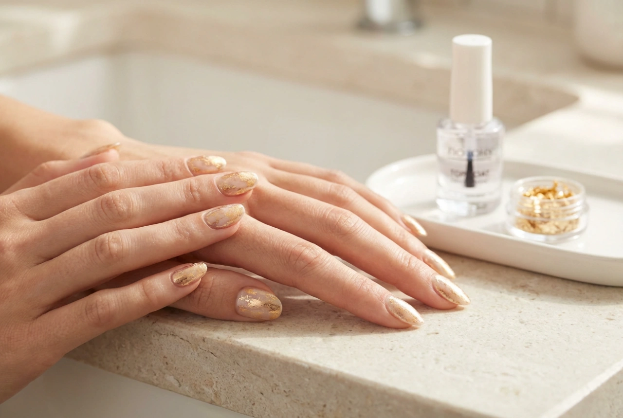 Злато по ноктите: как да постигнем ефекта, видове фолио и запечатване с топ лак