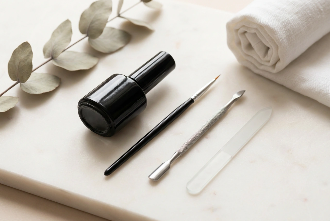 Черни нокти на краката: как да постигнем наситен черен цвят и прави линии