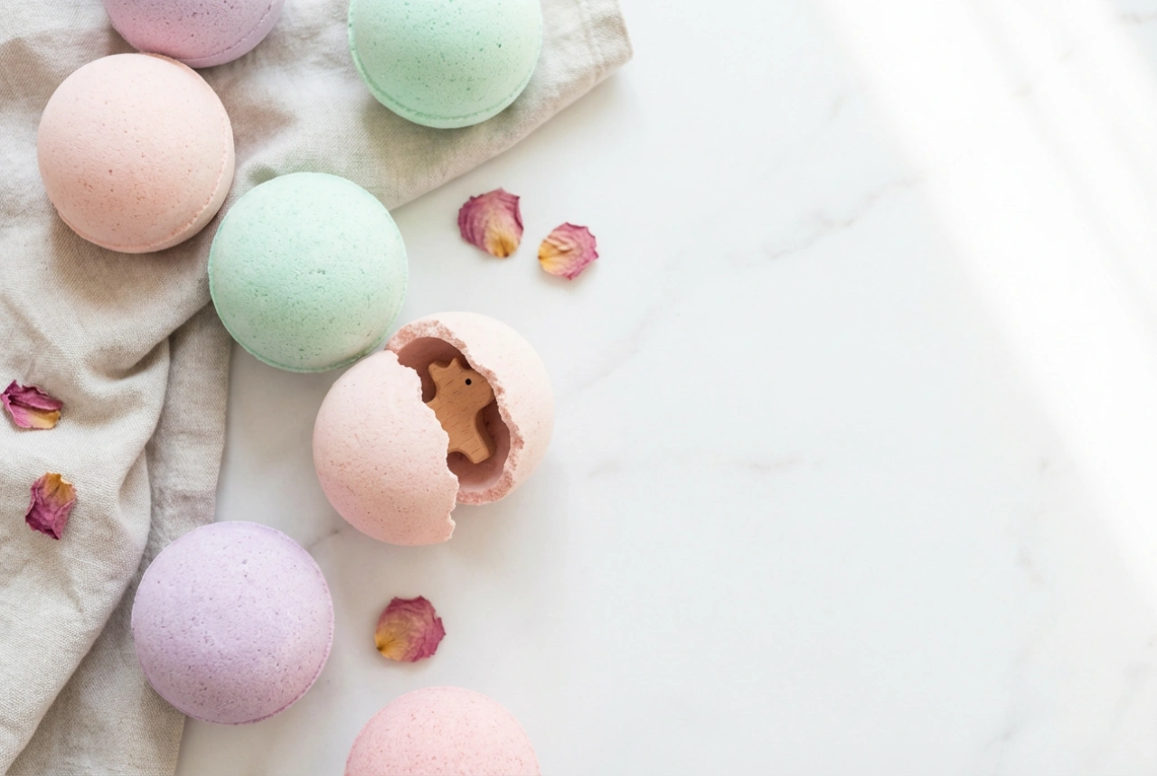 Бомбички за вана с играчка: как да направим ефектна изненада