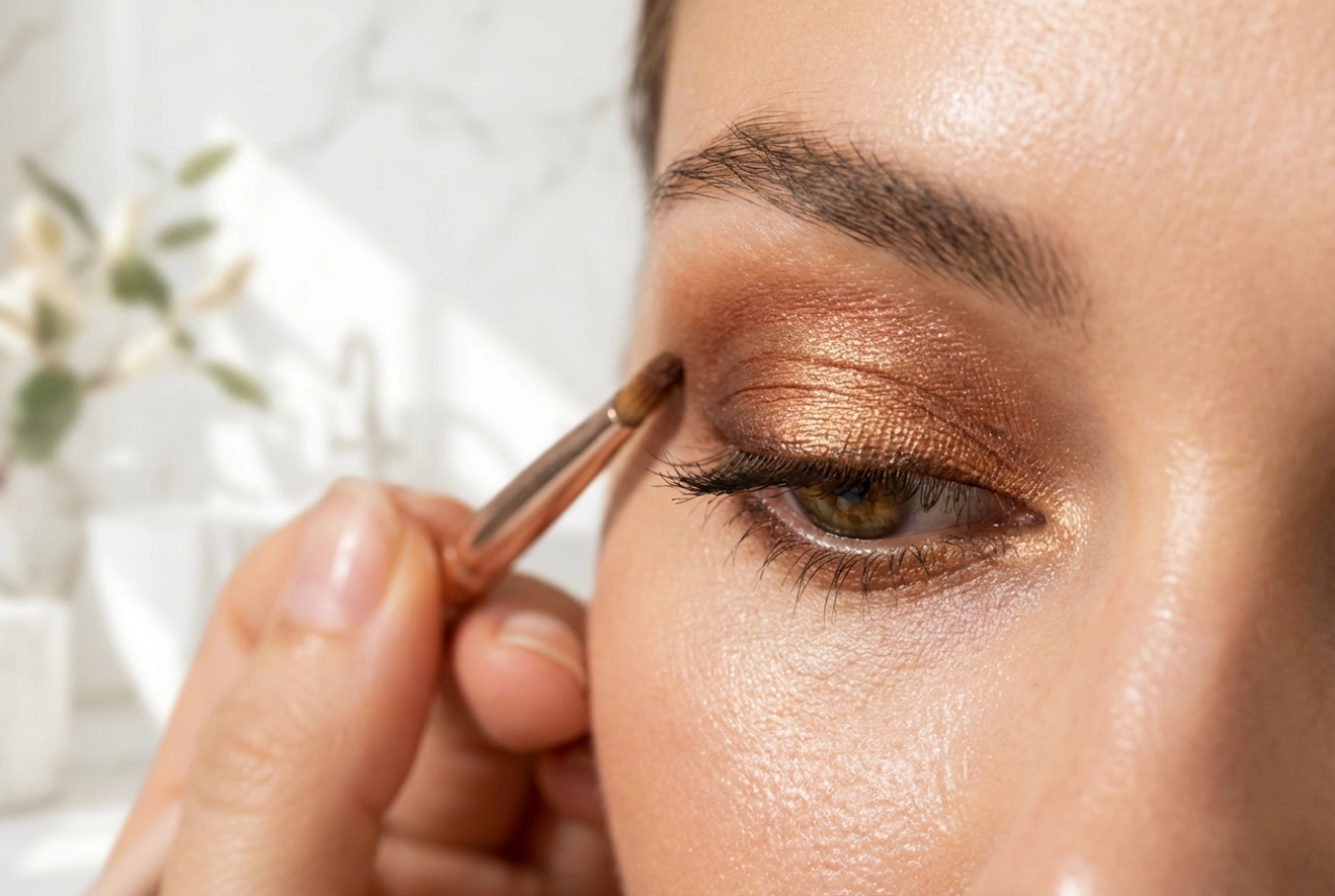 Течни сенки за очи: равномерно нанасяне, наслояване и дълготрайност