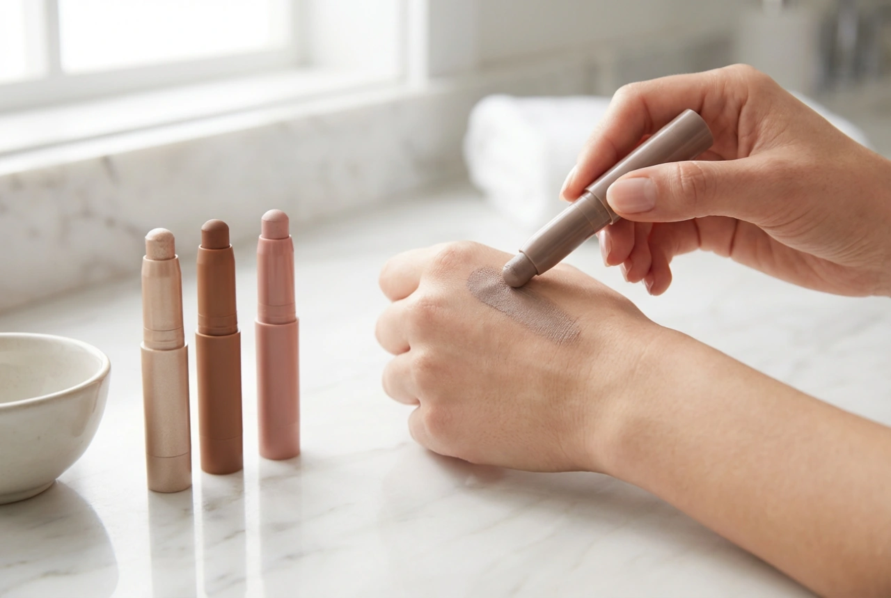 Сенки за очи в стик за ежедневието: техники за нанасяне, наслояване и комбиниране на финиши