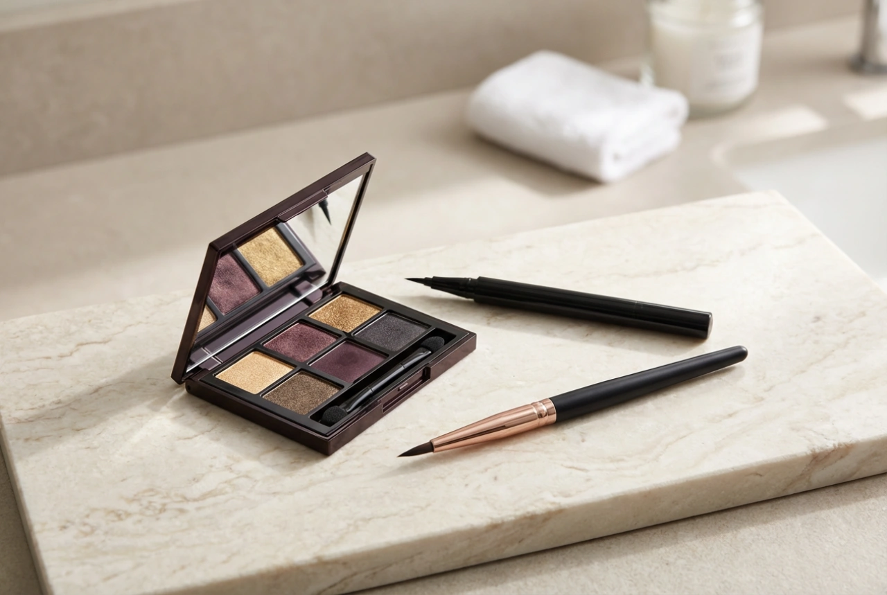 Вечерен грим за очи: интензивност, блясък и трайност без размазване
