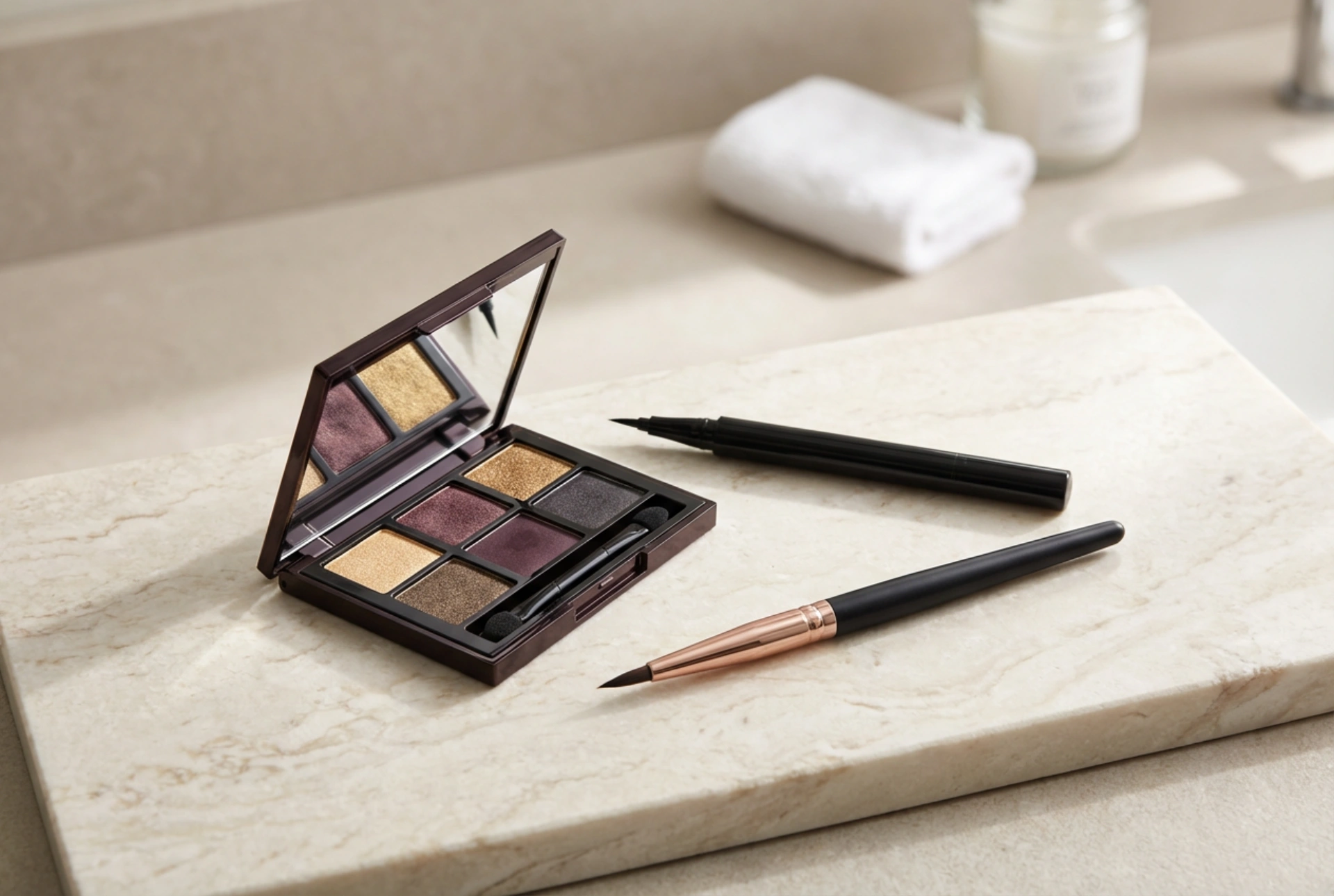 Вечерен грим за очи: интензивност, блясък и трайност без размазване