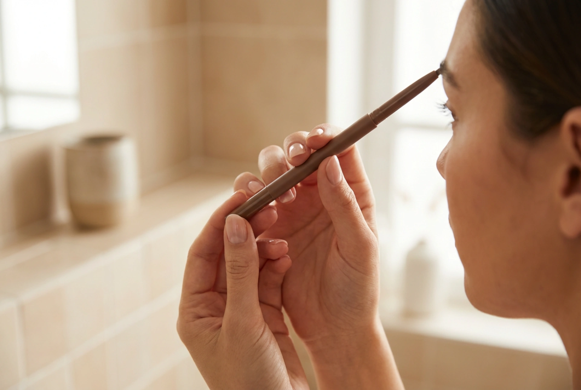 Молив за вежди: естествен ефект стъпка по стъпка