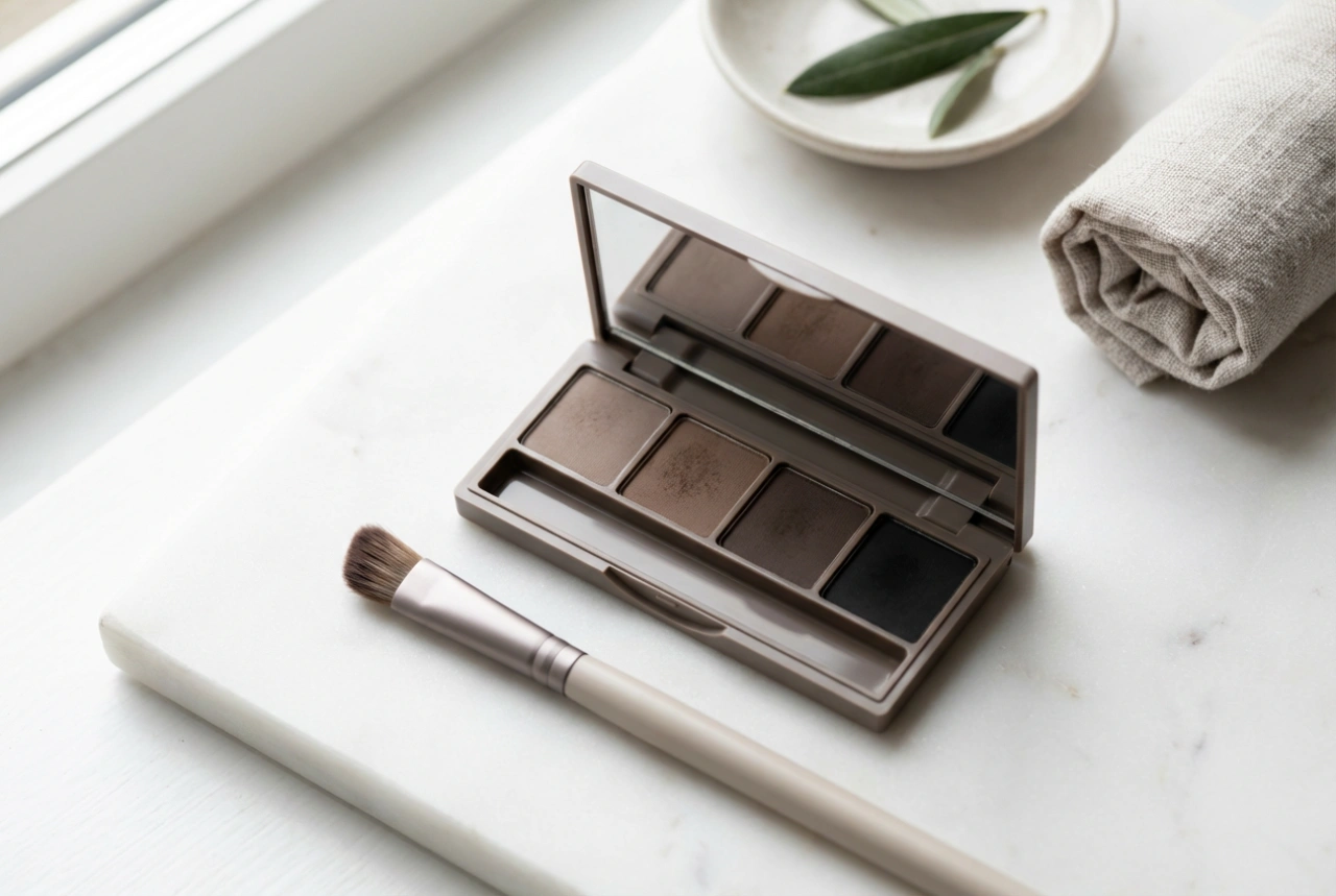 Палитра за вежди: техники за нанасяне на сенки и естествено преливане