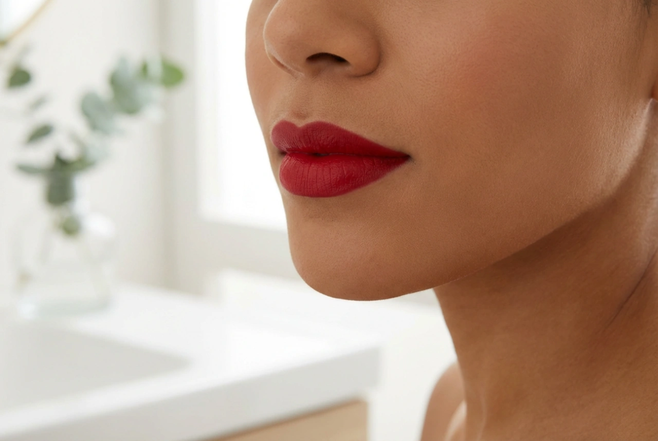 Червено червило: избор на нюанс, контуриране и трайност