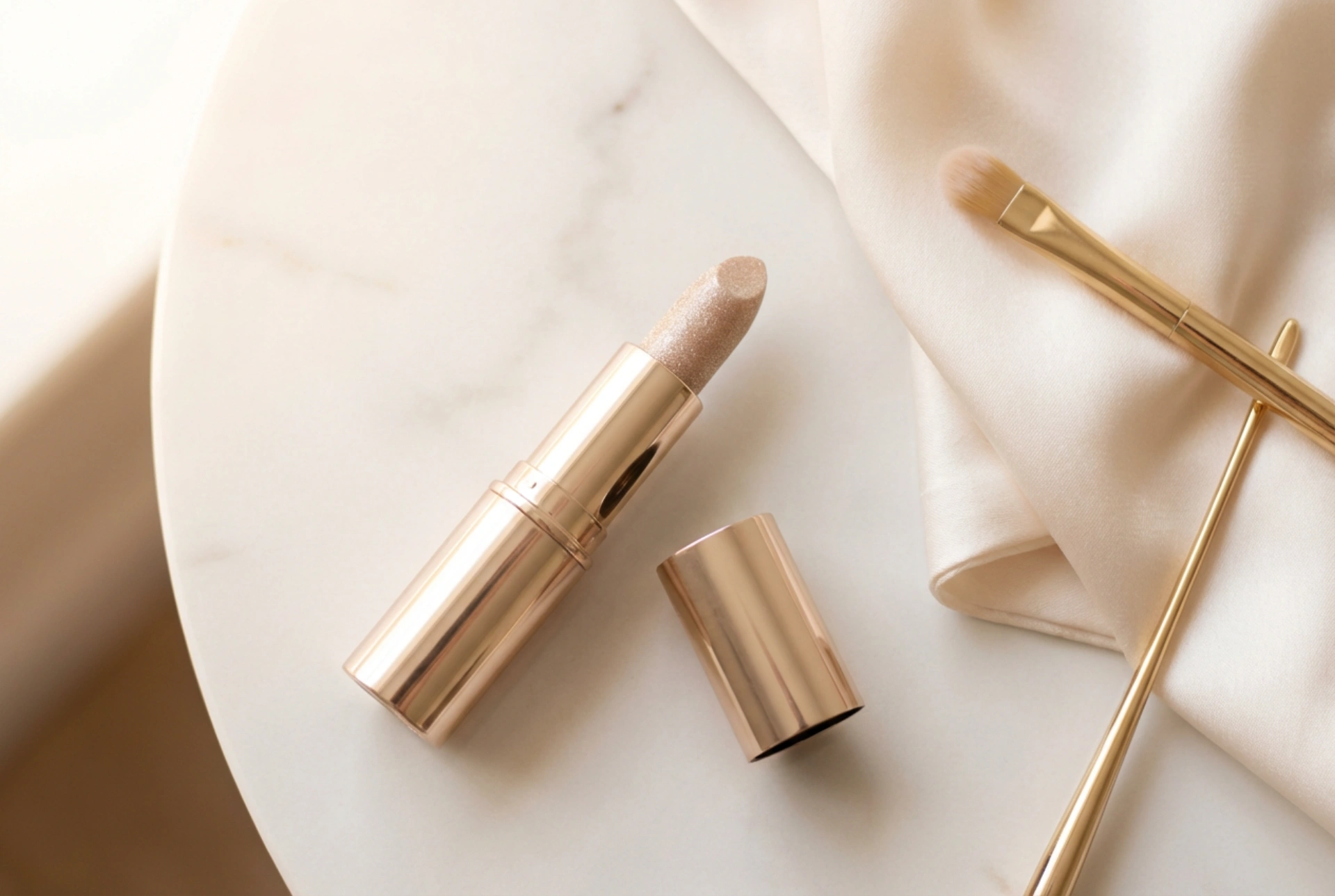 Вечерно брокатено червило: равномерно нанасяне и премахване без търкане