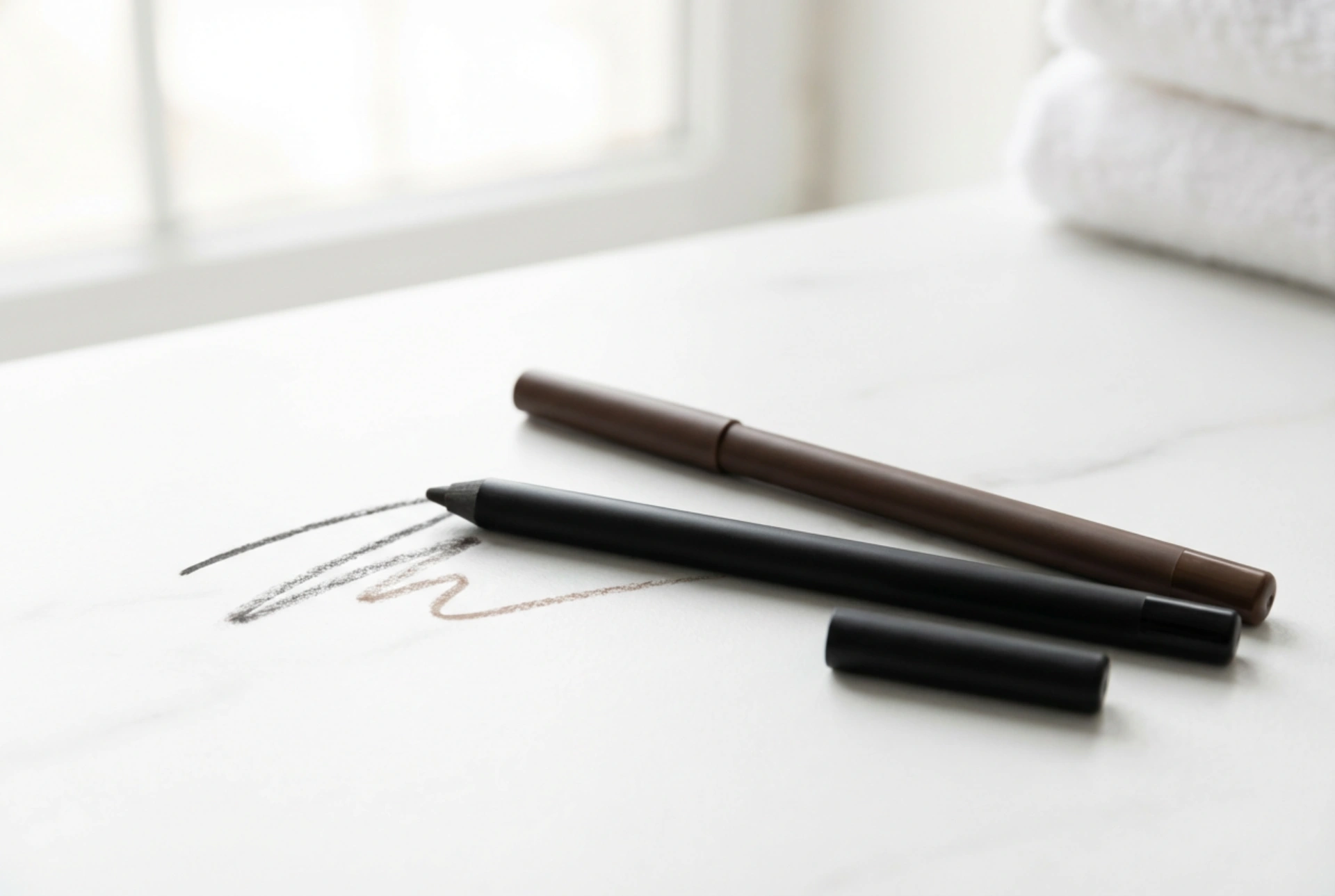 Молив за очи за всеки ден и за вечерта: линия, опушване, трайност